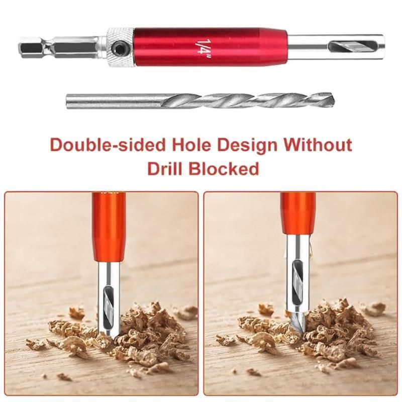 17 Pieces Colorful Self Center Hinge Drill Bit Hex Key High Quality Steel Tool