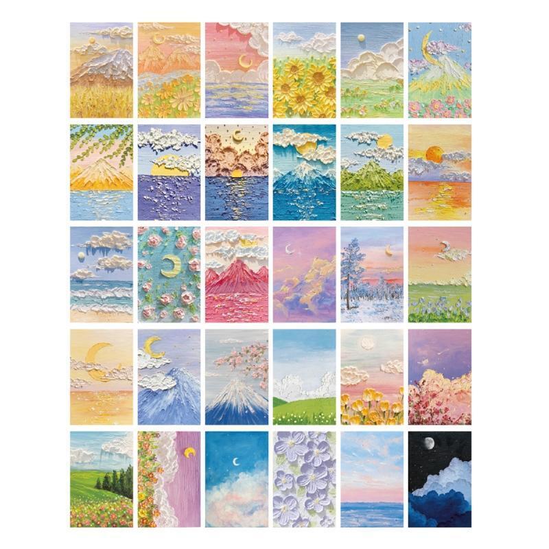 Cute Oil Painting Thank You Card Postcard for Graduation Wedding Anniversary 30x