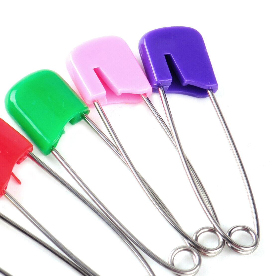 100x Head Safety Pins Locking Hold Clip Baby Dress Cloth Nappy Diaper Craft Li