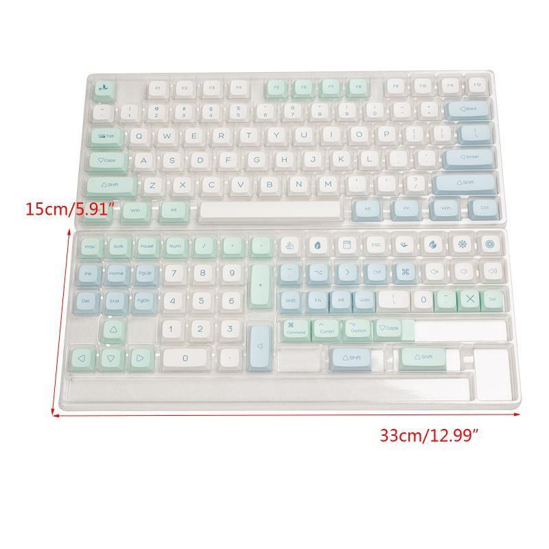 135 Keys Mechanical Keyboard Keycaps Ice Crystal Mint XDA PBT Keycap Sublimation