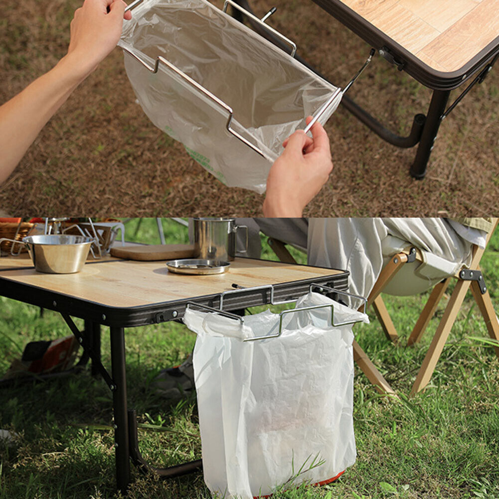 Outdoor Camping Foldable Table Storage Net Bag Picnic BBQ Hanging Shelves