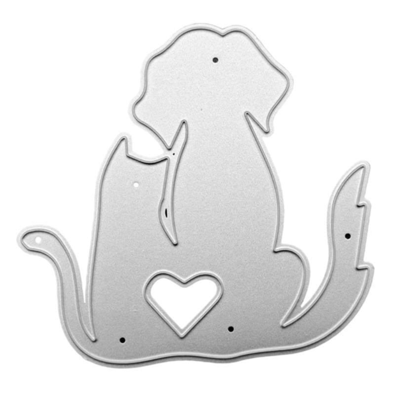 Puppy Art Background Metal Cutting Die Embossing Stencil Scrapbooking Photo