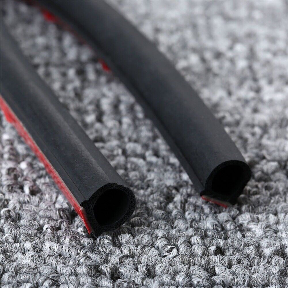 Car Door Edge Seal Weather-strip Small D-Shape Moulding Black Rubber Strip 8M