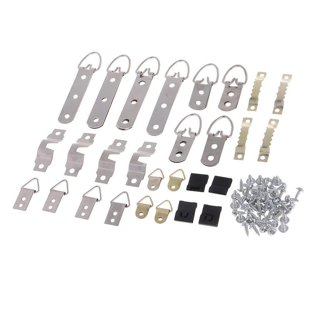 76x Photo Frame Hanging Kit Hanging Solutions Home Office Hanging Hooks Kit