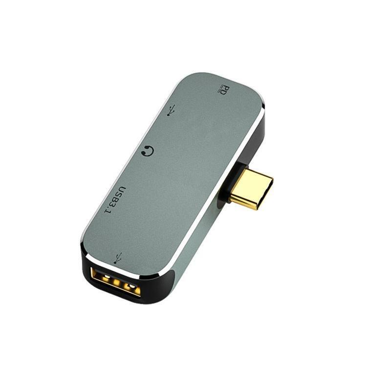 5 Port 1xUSB 3.1 Hub Splitter 1xUSB Hub 2.0 1x3.5mm Jack 2xType C Charge Suppor