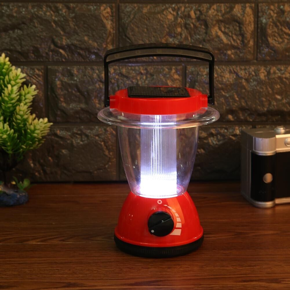 Solar Rechargeable LED Flashlight Camping Tent Light Torch Lantern Lamp-190