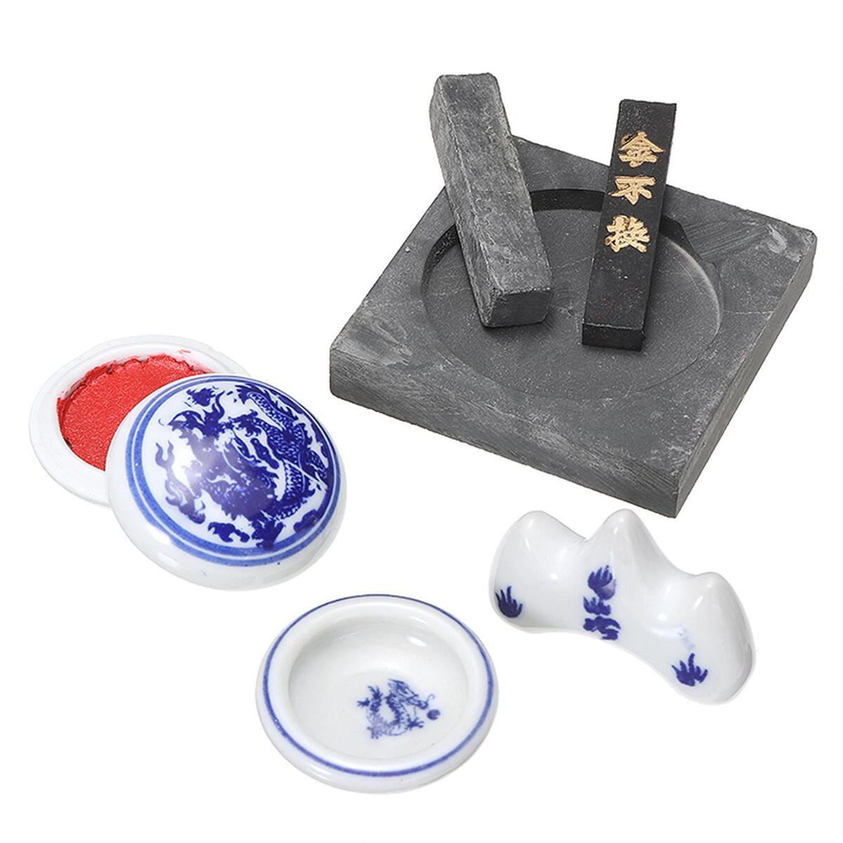 Oriental Chinese Calligraphy Brushes Set Drawing Ink Stick for Chinese Gifts