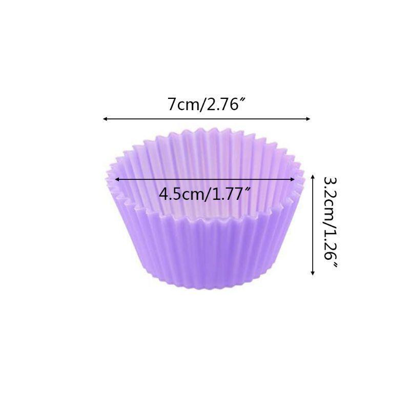 Set of 12 Non-Stick Easy Clean Silicone Cups For Delicious Baking BPA-Free Gift