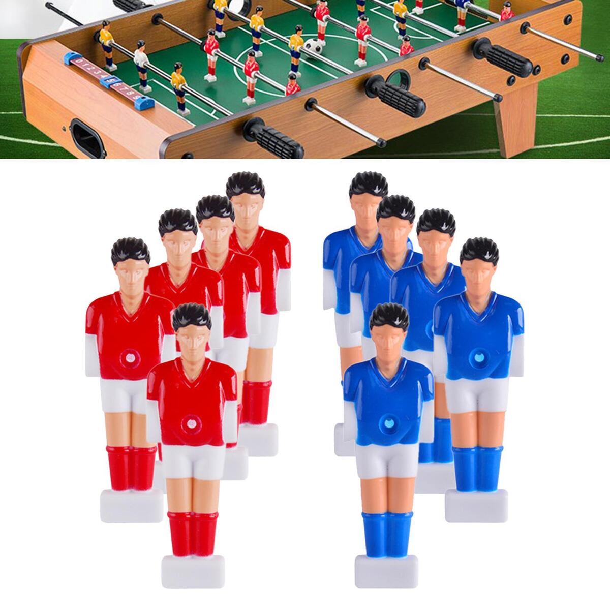 10Pcs Foosball Balls Replacement Humanoid Foosball 5 Red+5 Blue Foosball Men