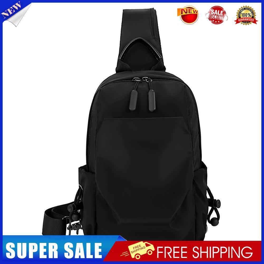 Solid Color Bag Men Shoulder Waterproof Chest Pack Oxford Cloth Casual Bags