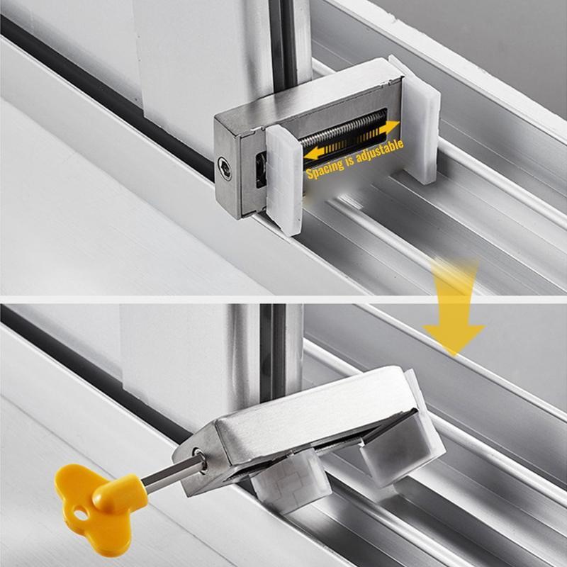 2Pcs Window Security Lock Window Limiters Child Safety Sliding Window Restrictor