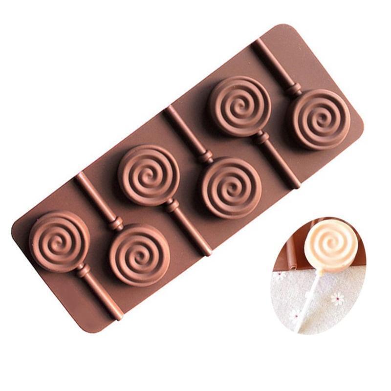 Candy Moulds Round Lollipop Shape Silicone Mold Lollipop Moulds Home DIY Gadgets