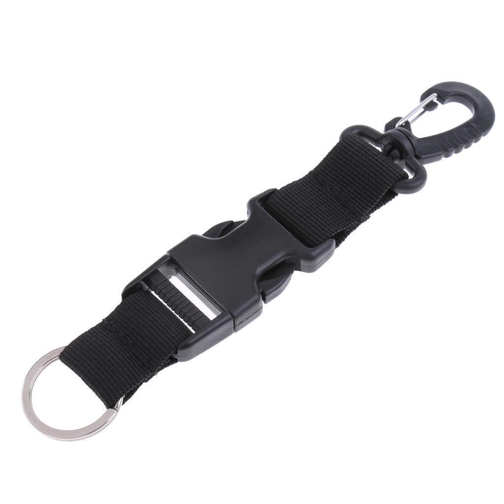 3PCS Nylon Webbing Scuba Diving Lanyard Camera Flashlight Holder Strap Clip