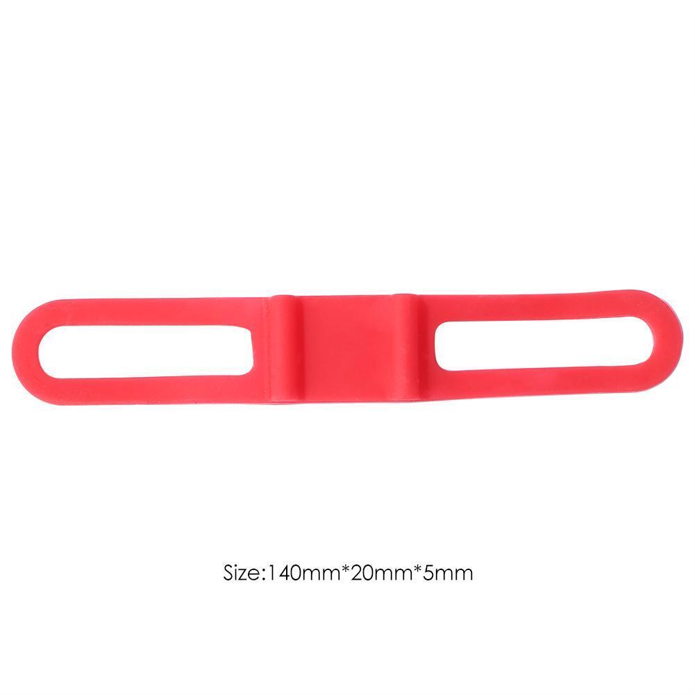 Silicone Strap Bike Torch Band Flashlight Clip Bicycle Light Holder (Red)