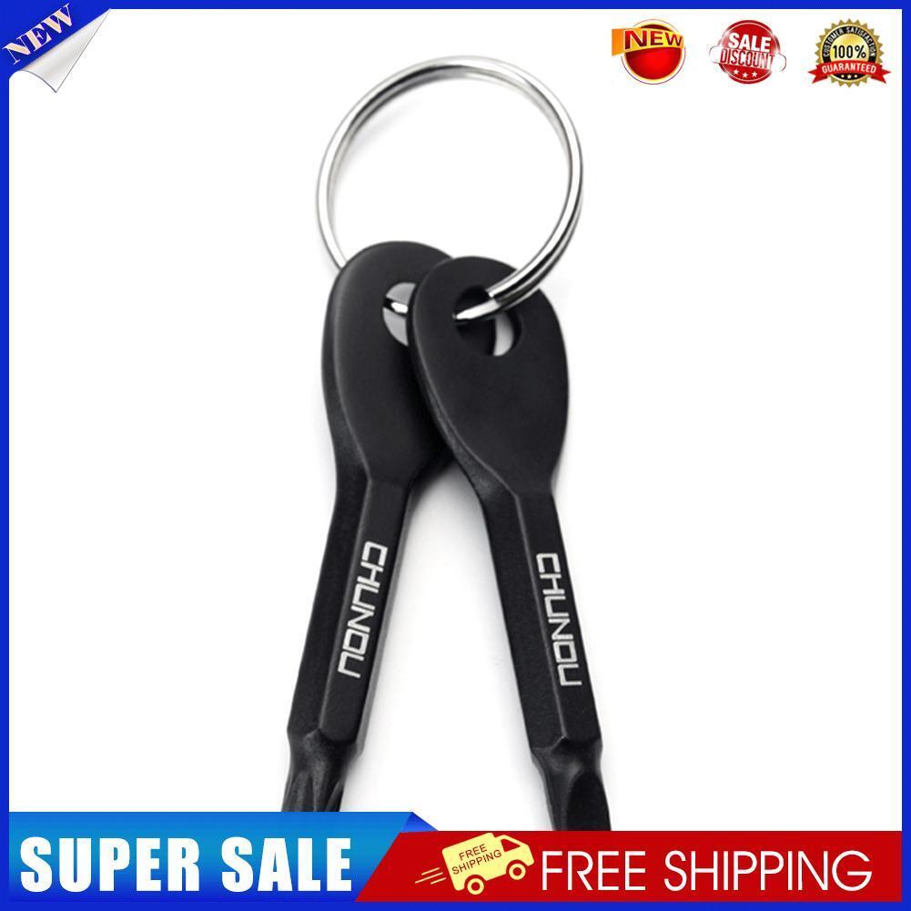 2pcs Metal SLOTTED/PHILLIPS Screwdriver Set Outdoor Multi Tool Key Ring