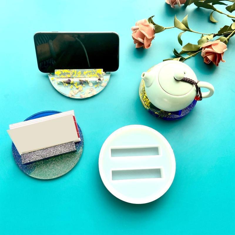 Business Card Holder Silicone Mold Jewelry Casting Mold Phone Holder Stand Mold