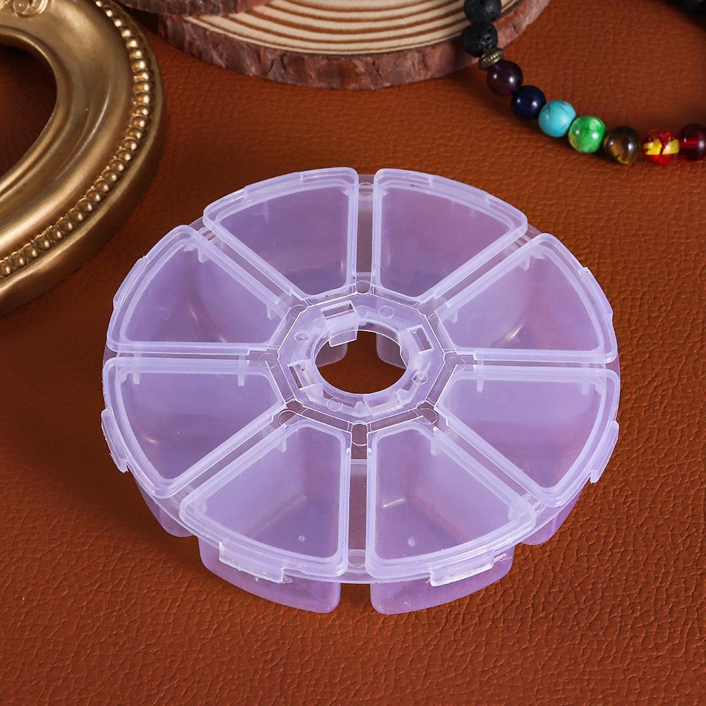 Jewelry Container Nail Art Rhinestones Case 8 Grids Empty Storage Box