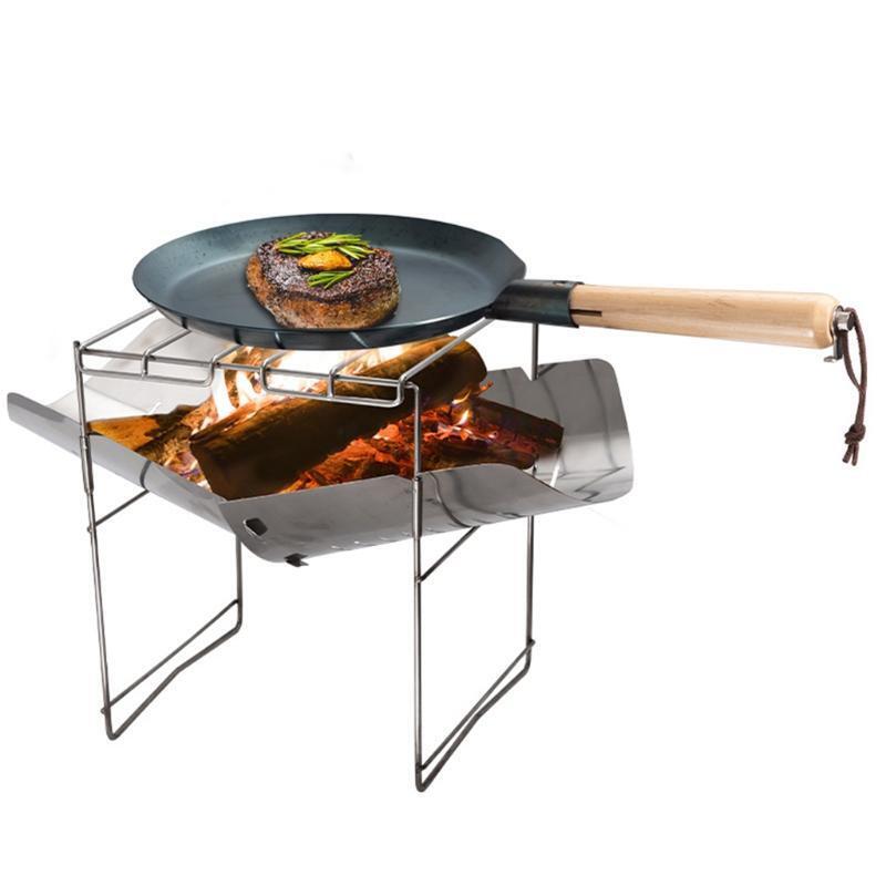 Outdoor Camping Folding Wood Stove Stainless Steel Fire Pit Camping Bonfire Rack
