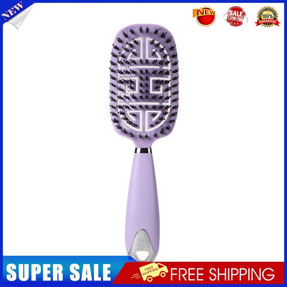 Brush Detangling Hair Comb Nylon Scalp Massage Wet Cur Pro(Purple)