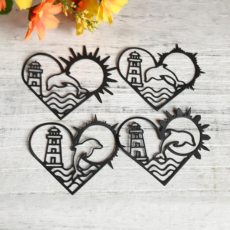 Love Heart Ocean Metal Cutting Dies Handmade Stencil Mold Embossing Pattern