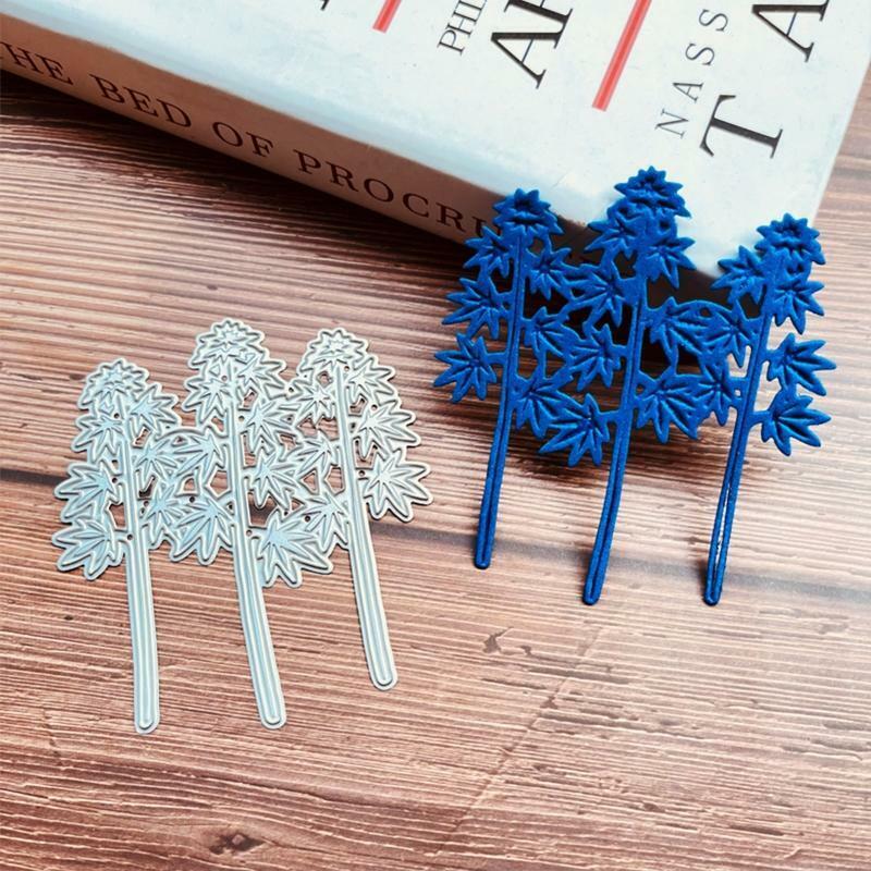 1 Set 3 Maple Tree Metal Cutting Dies Embossing Stencil DIY Scrapbook Template