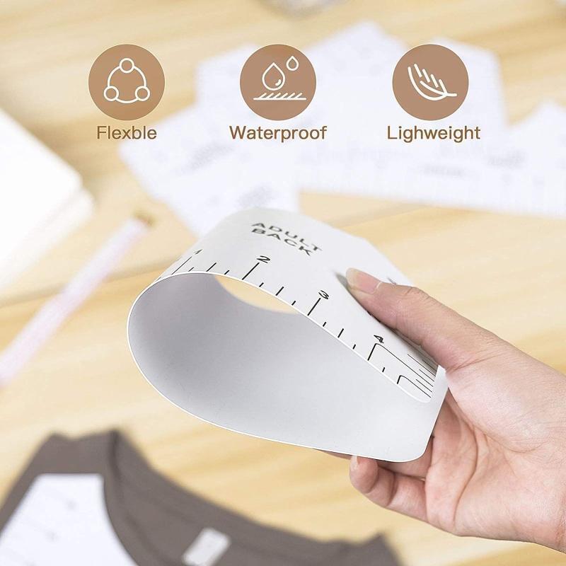 8pcs T-Shirt Alignment Ruler Guide Tool to Center Designs for Vinyl Placement