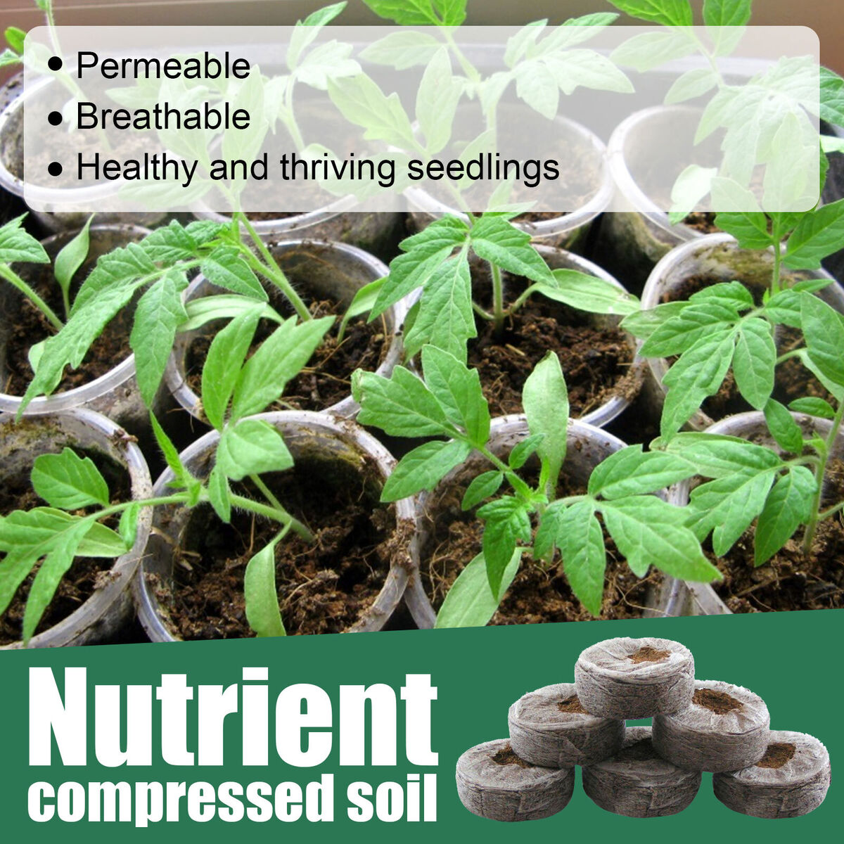 Seedling Germination Soil Blocks - Mixed Coconut Bran Peat Lignin Pellets