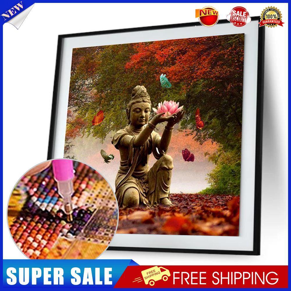 5D Buddha Holding Lotus Diamond Painting Embroidery DIY Cross Stitch Decor