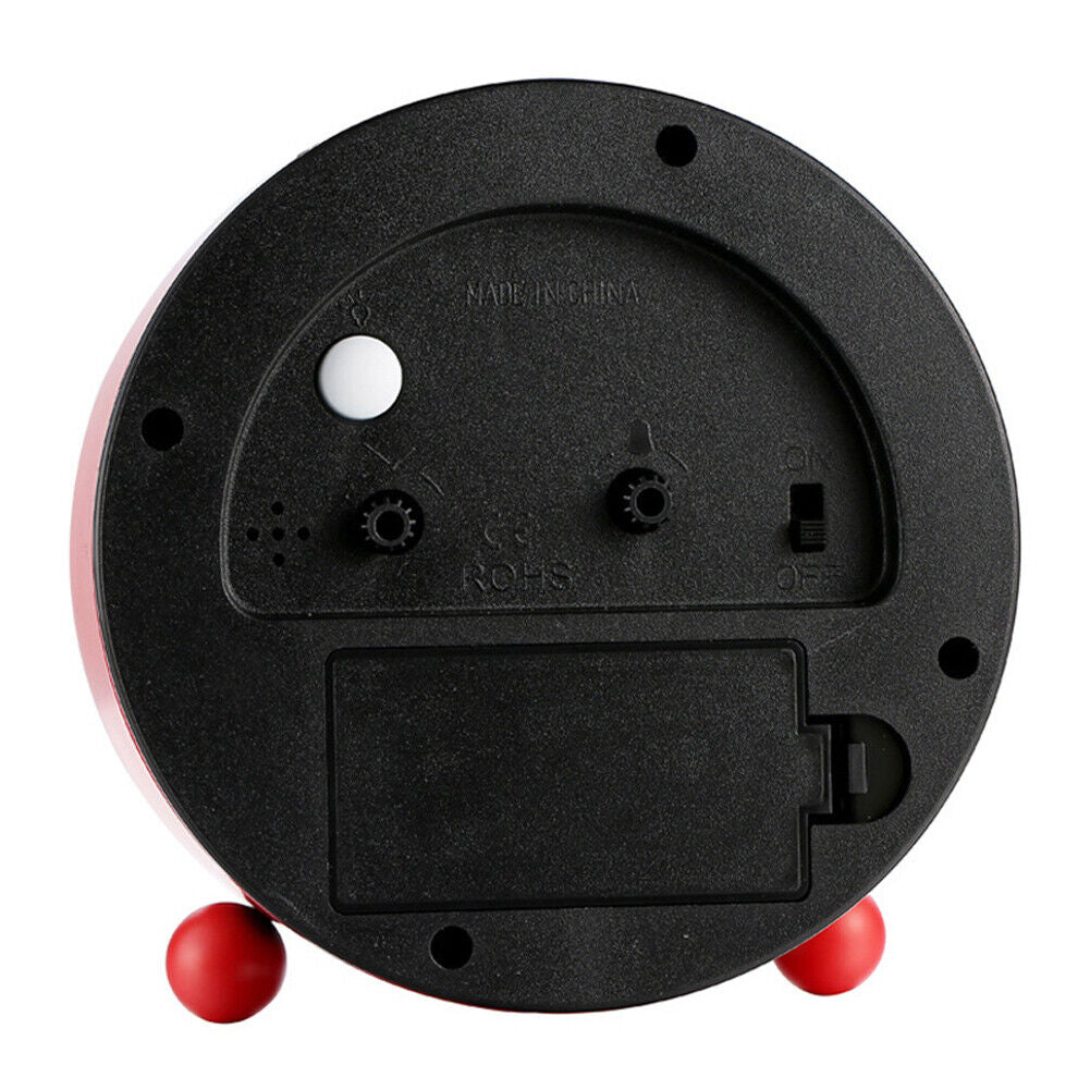 4 inch Round Desktop Clock Silent Mute Luminous Alarm Clock Fashion (Red)