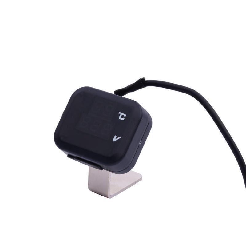 Universal Motorcycle Display Dashboard Temperature Voltage USB Charger 3 in 1