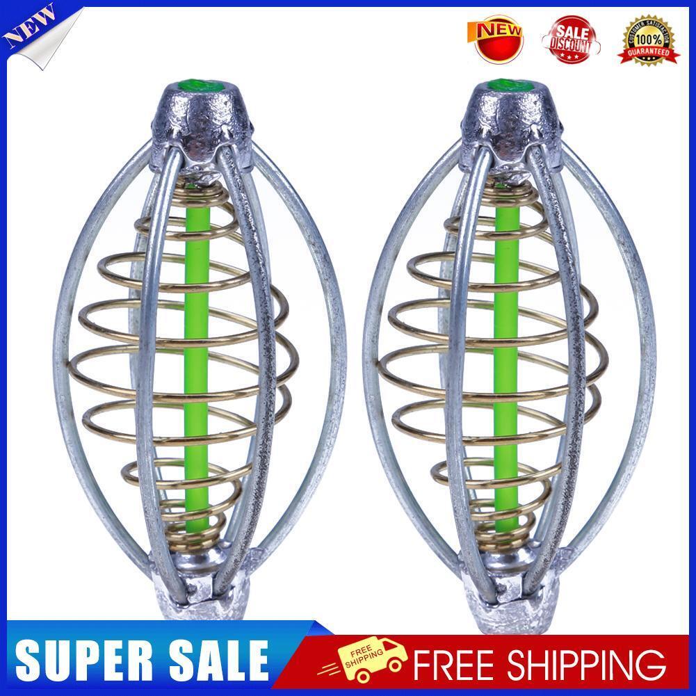 2PCS Spring+Lead Fishing Thrower Carp Fishing Catapults Fishing Bait Cage
