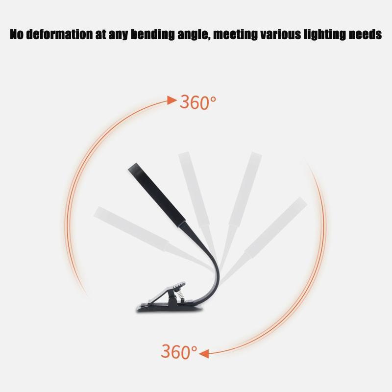 LED Reading Lights Plastic Material Flexiable Small Night Lights for Bed Reading