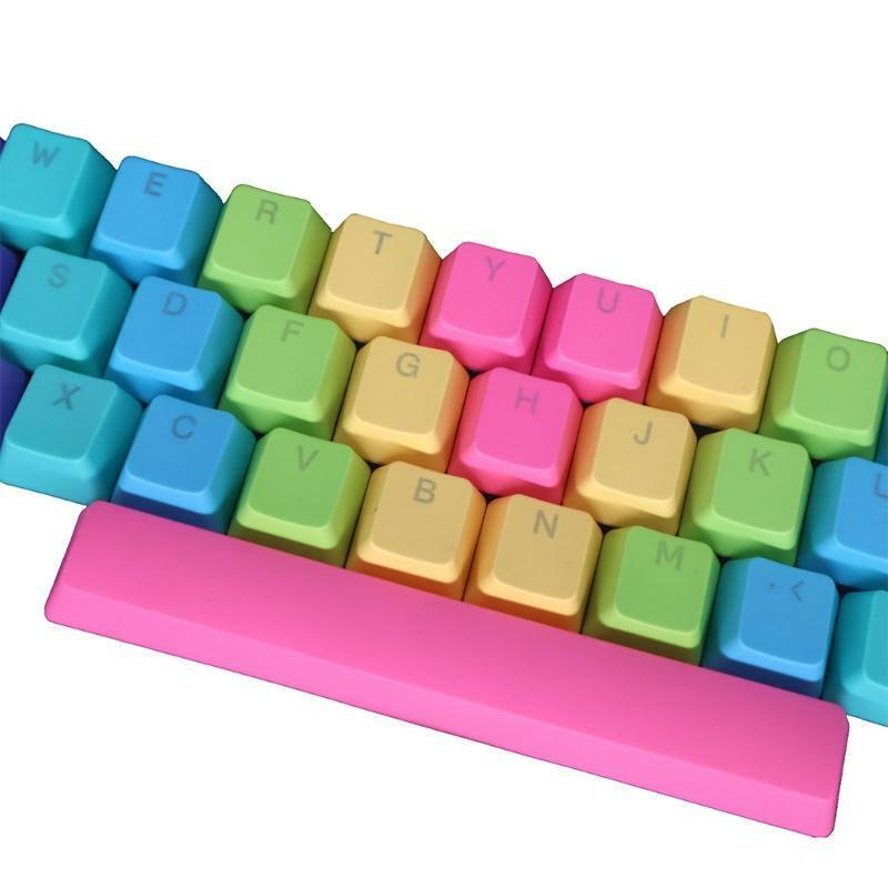 Rainbow Double Shot Keycap Set 39 keys PBT Mechanical Keycap for Mechanical Game