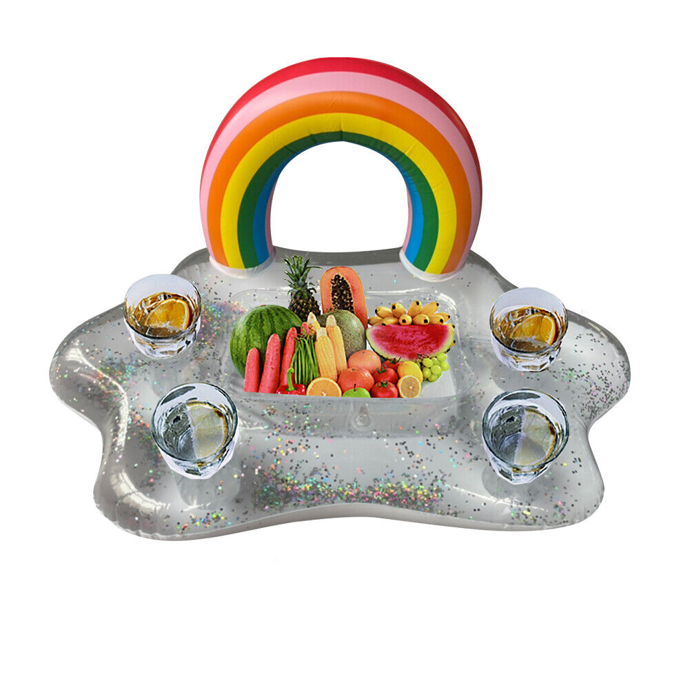 Inflatable Cup Holder Beer Drink Cooler Table Bar Tray Pool Beach Coaster