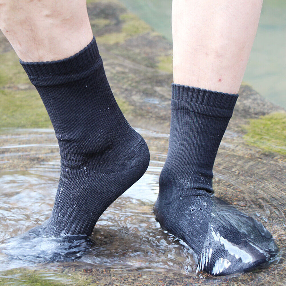 Men Outdoor Sports Waterproof Stockings Winter Breathable Skiing Socks (M)