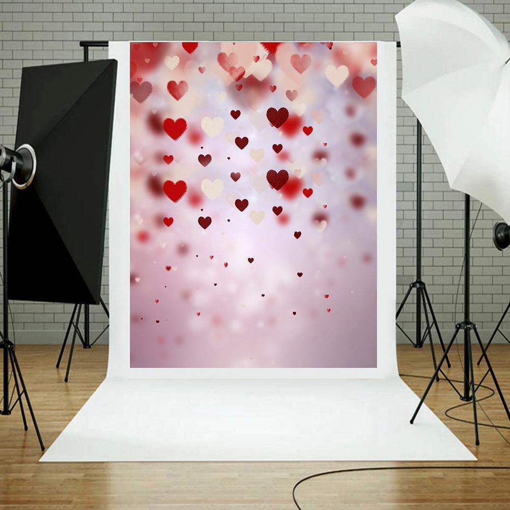 Heart Digital Photography Background Art Fabric Photo Props Studio Backdrop