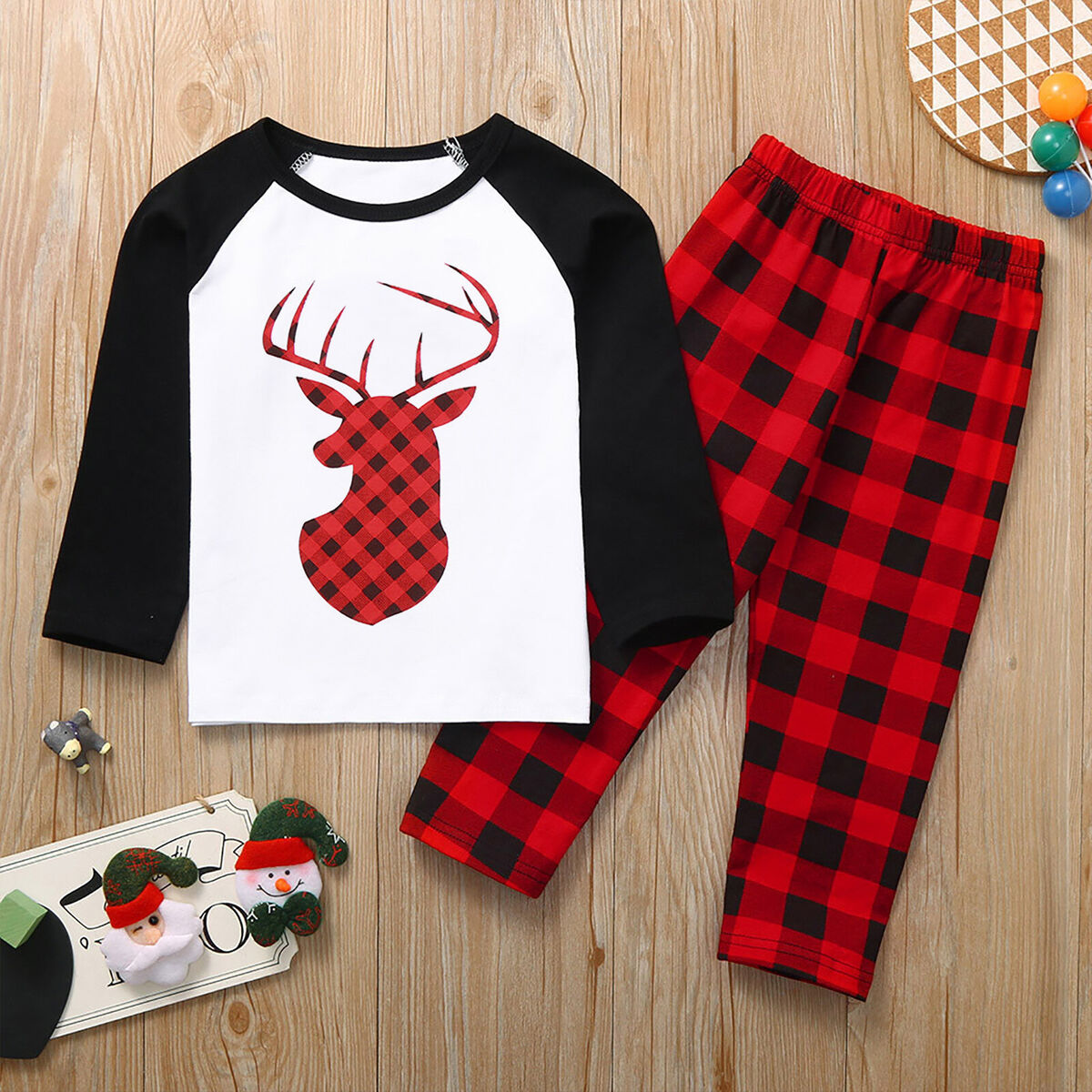 Christmas Matching Family Pajamas Set 2 Pieces Printed Homewear (Dad XL)