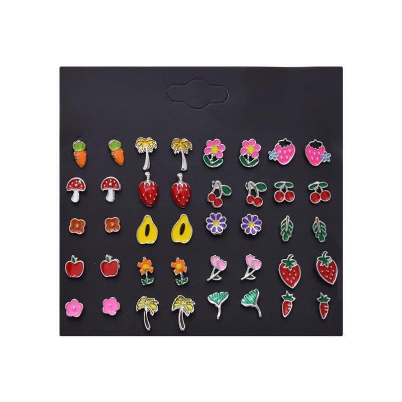 Flowers Daisy Strawberry Mushroom Carrot Cherry Various Earrings Stud Earrings