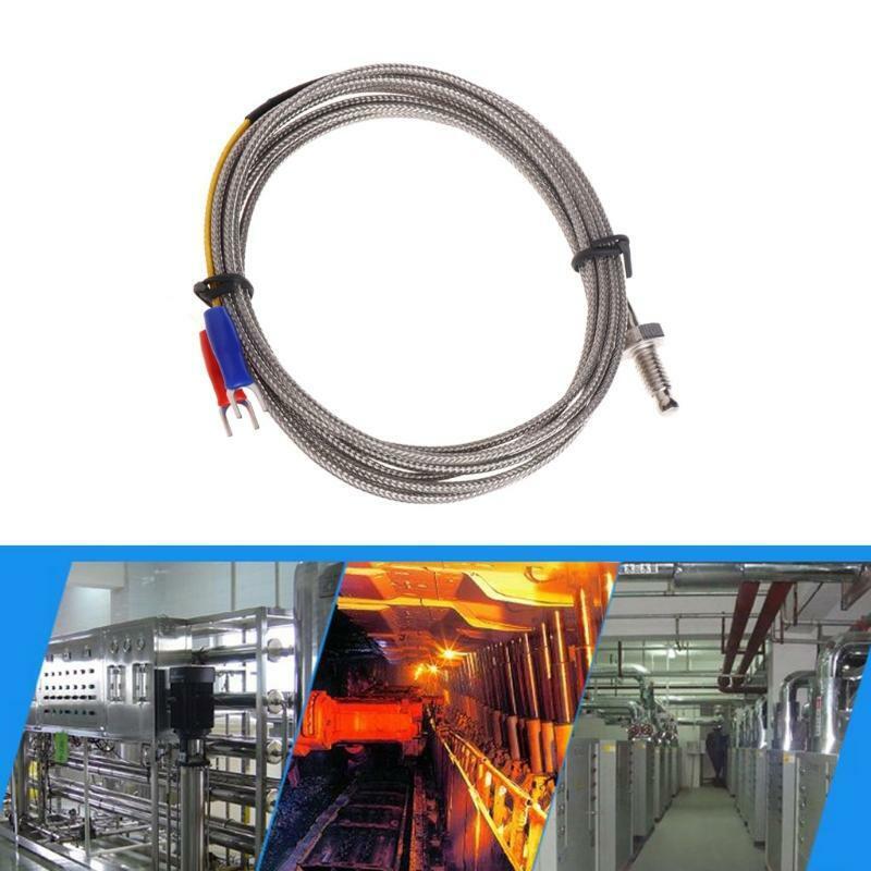 J Type M6 Screw Probe Thermocouple Temperature Sensor with 2M Cable for Industry