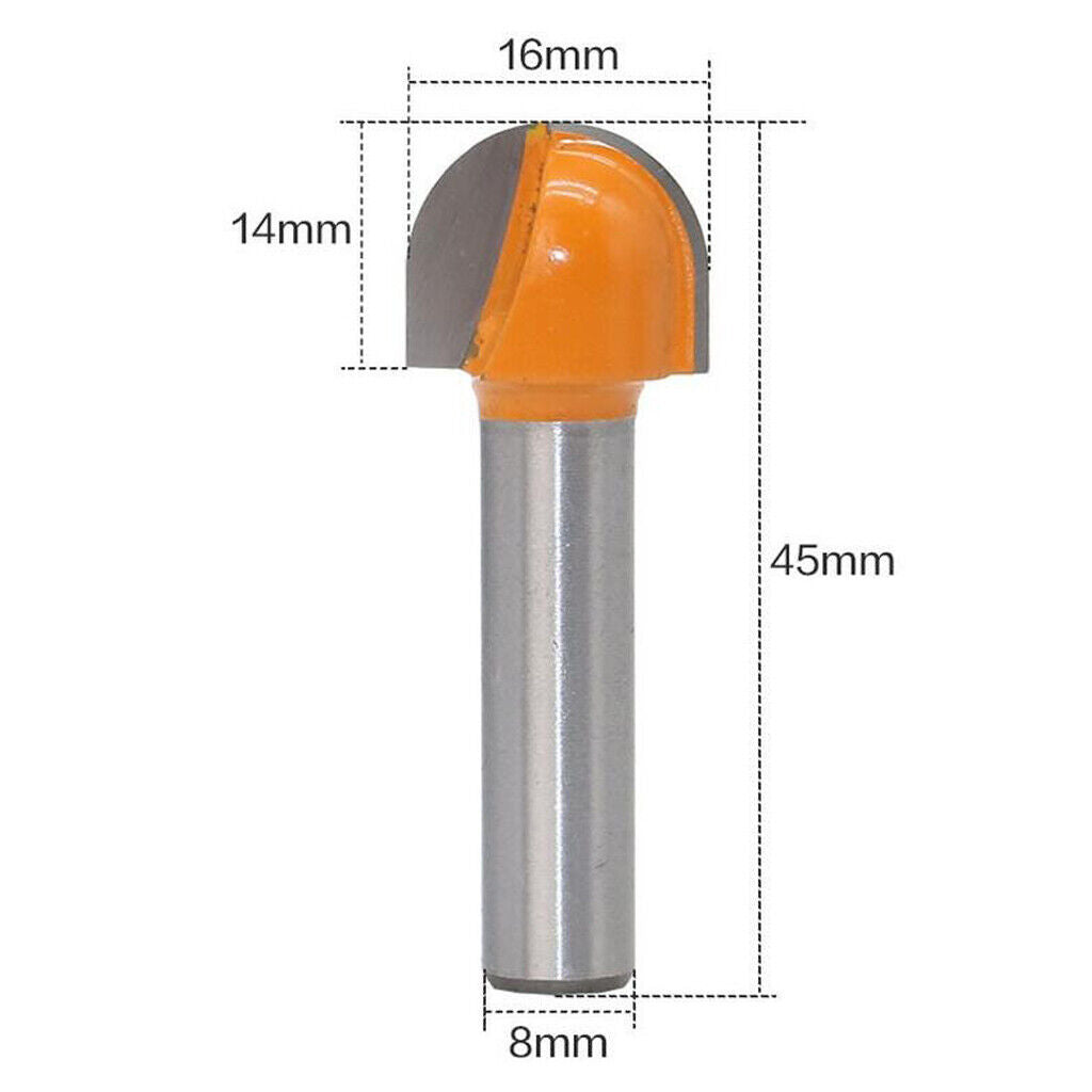 Cemented Tungsten Carbide Round  Cutter  Bit Tool 8mmx16mm Dia.