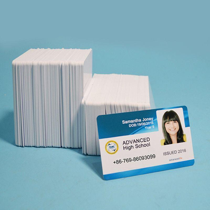 100 Premium White Blank Inkjet PVC ID Cards Plastic Double Sided Printing Cards