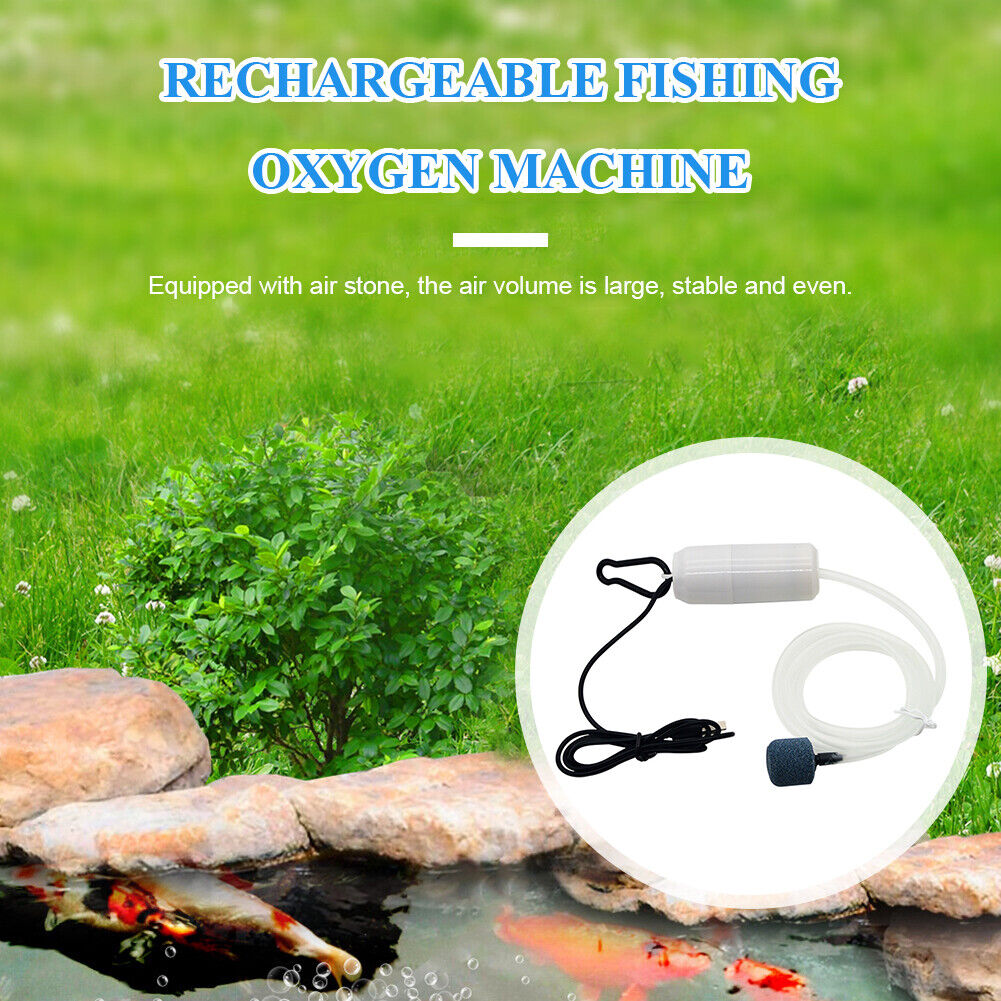 Aquarium Oxygen Air Pump Fish Tank Silent Air Compressor Aerator (White)