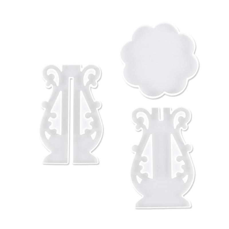 Diy Crystal Epoxy Mold Decoration Ornaments Flower Pot Ribbon Swing Rack Mold