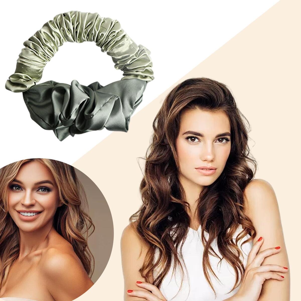 5Pieces Sleep Heatless Hair Curler Headband Soft Long Hair Wrap Curling