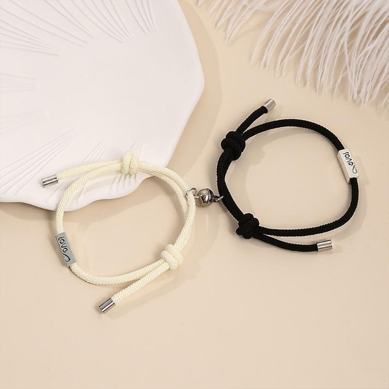 Couples Magnetic Mutual Attraction Bracelets Vows of Eternal Love Charms