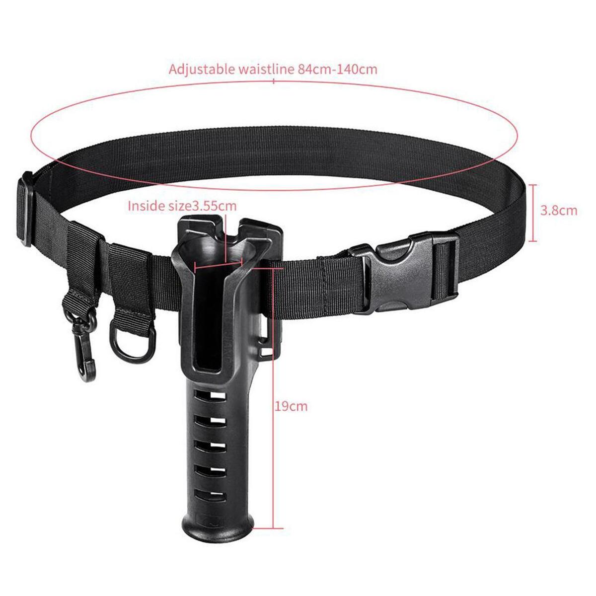 Adjustable Durable Fishing Rod Holder Belt Outdoor Storage Fishing Pole