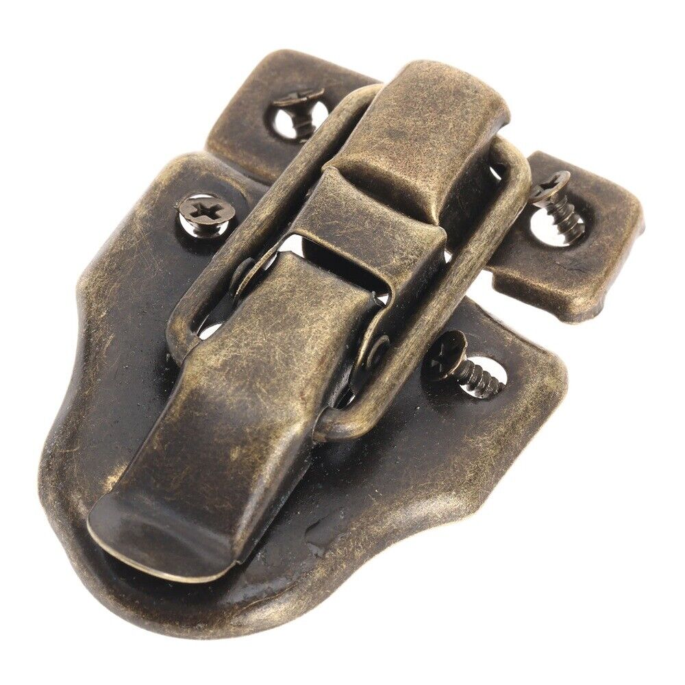 Durable 4pcs Bronze Chest Suitcase Jewelry Box Hasp Lock Latch Catch Clamp Clip