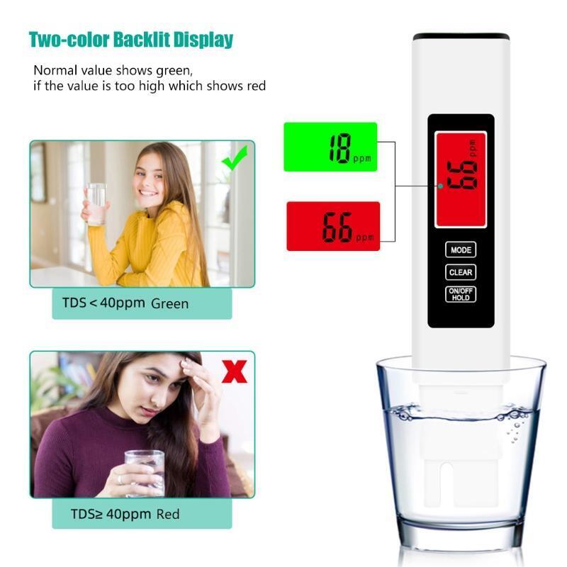 3 in 1 LCD Digital TDS EC PPM Meter Water Quality Purity Tester Drinking Monitor