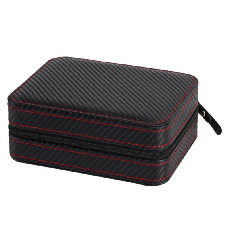 4 Slots Leather Watch Storage Bag Luxury Travel Watches Display Box Zipper Case