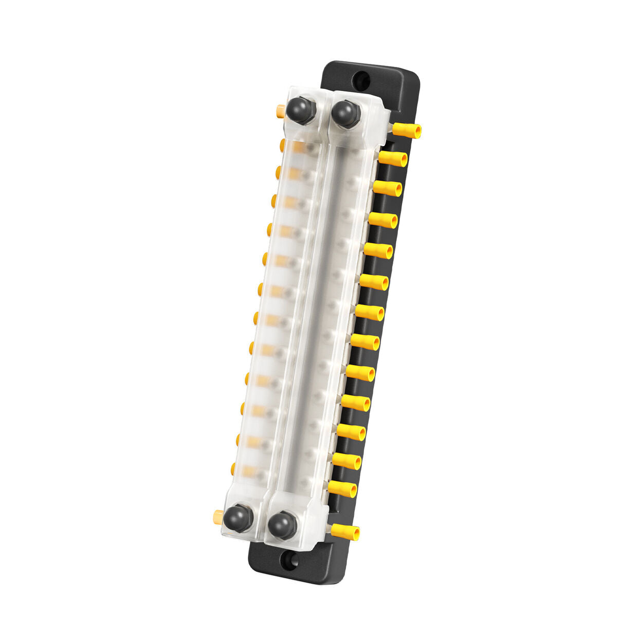 12 Way Dual Row Busbar Solid Plastic Base With Cover OP Terminal DC 150A Busbar